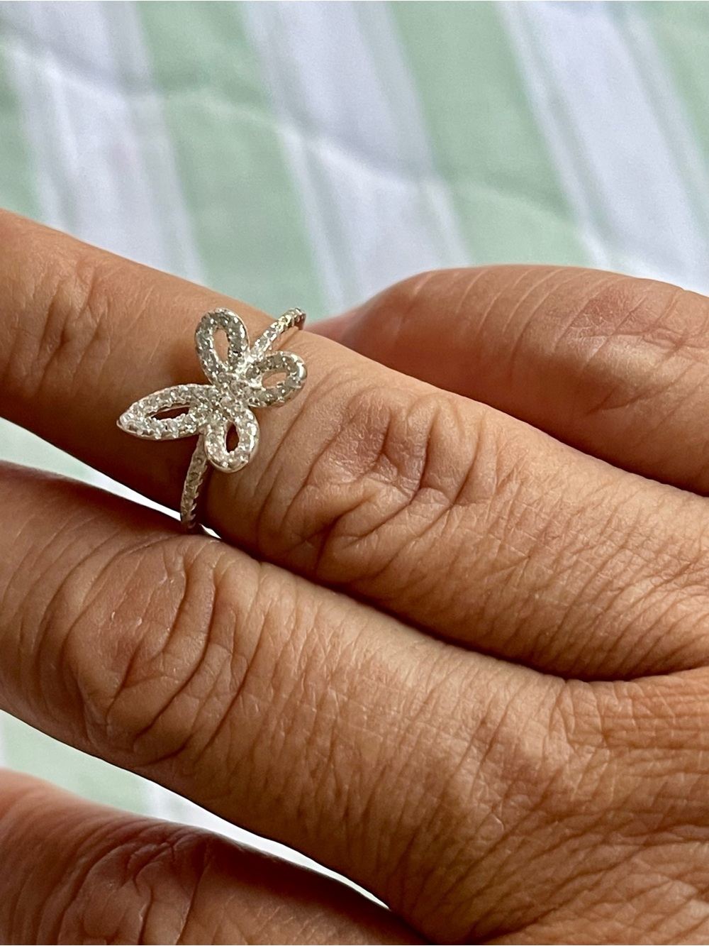footNOTES Sterling Silver Butterfly Ring in Silver